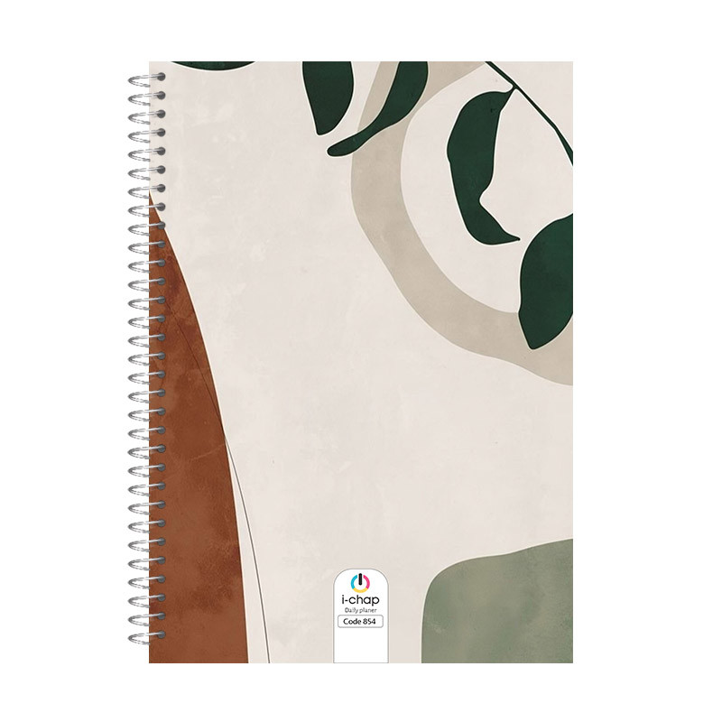 دفتر برنامه ریزی100 برگ آی چاپ طرح مینیمال مدل روزانه کد 854