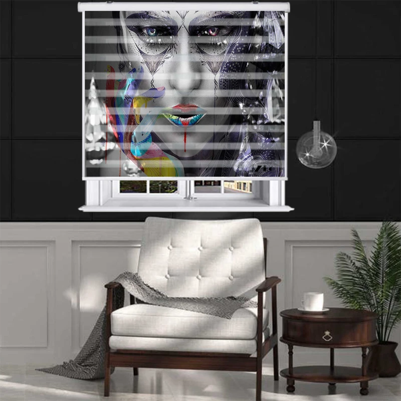 پرده زبرا زیو کد W4060 سایز 150X150 سانتی متر