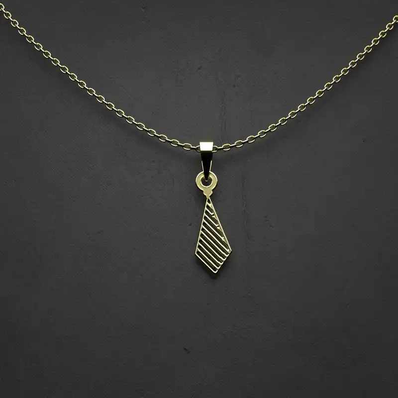 گردنبند طلا 18 عیار زنانه مدوپد مدل کراوات کد DD2-1-1133