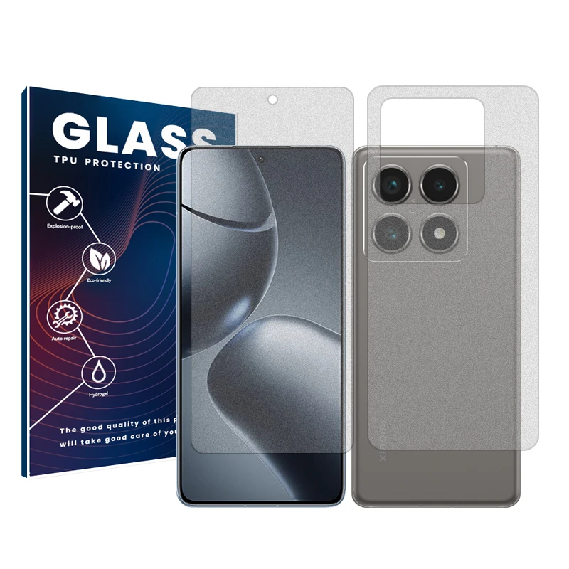 محافظ صفحه نمایش مات گلس مدل Resistant مناسب برای گوشی موبایل شیائومی 14T Pro به همراه محافظ پشت گوشی