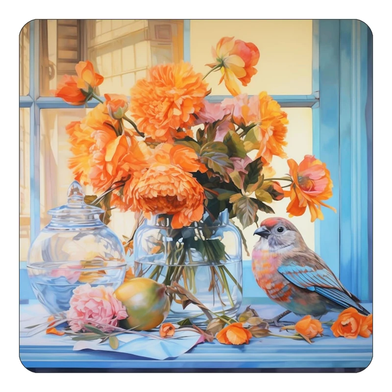 مگنت کاکتی طرح نقاشی رنگ روغن مدل mp73394