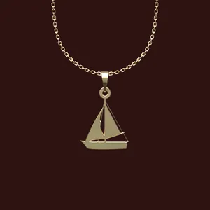 گردنبند طلا 18 عیار زنانه مدوپد مدل قایق کد X2-1-1217