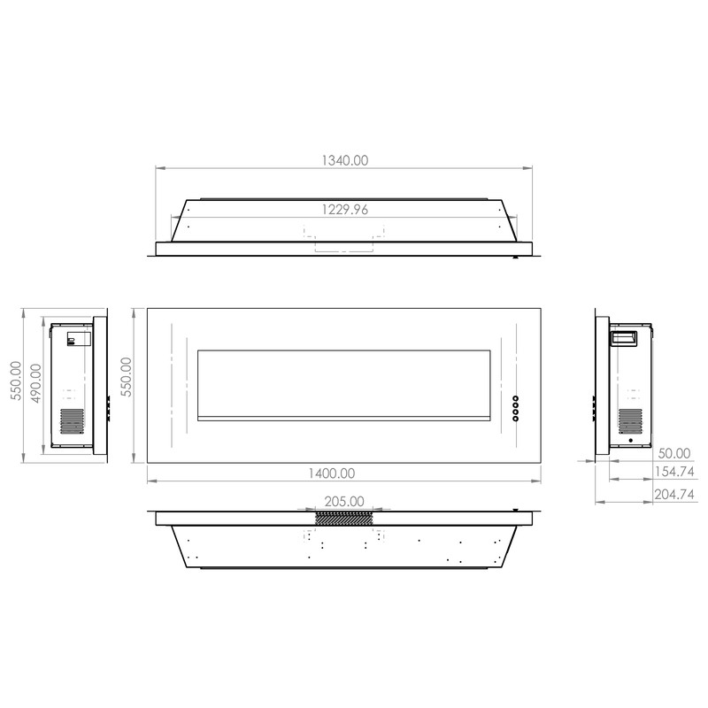 شومینه برقی شومینه آوالون مدل سانتا کد 140