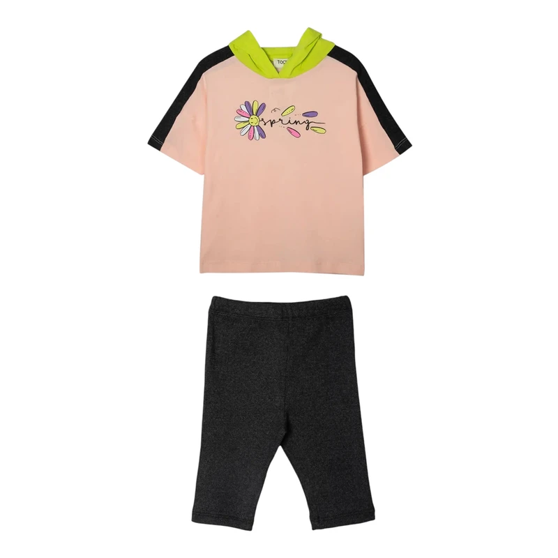 ست تی شرت و شلوار دخترانه مدل MD3-CF3814