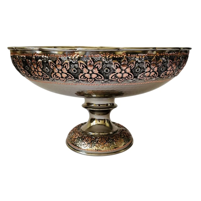 میوه خوری مسی مدل قلم زنی کد ZH320.18