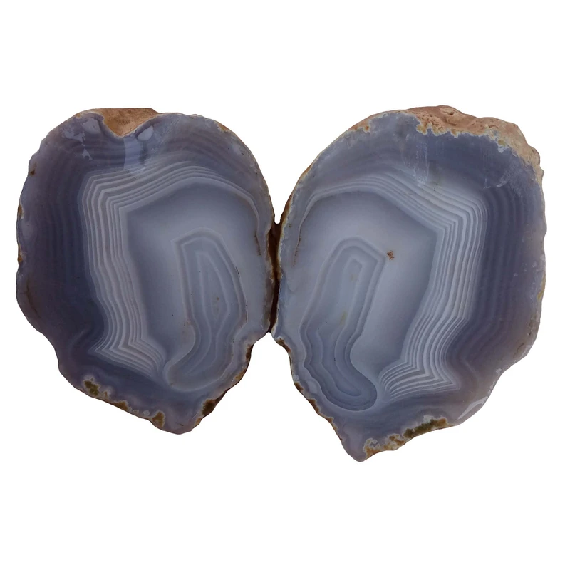 سنگ راف عقیق مدل سلیمانی کد RS1421 مجموعه 2 عددی