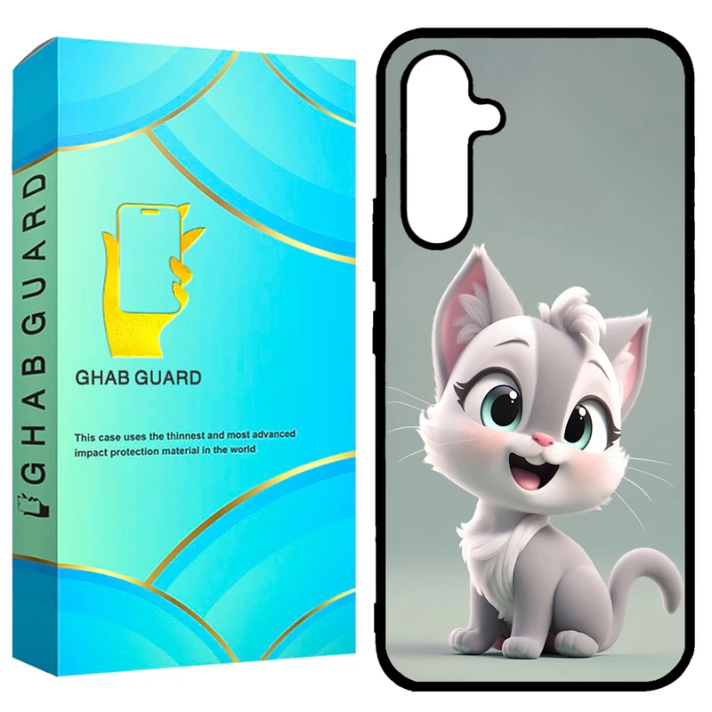کاور قاب گارد طرح گربه مدل GCHPA54 مناسب برای گوشی موبایل سامسونگ  Galaxy A54 5G