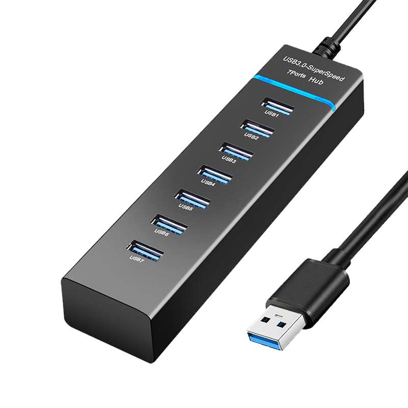 هاب 7 پورت USB 3.0 شارک مدل 307 کد TURBO SPEED هاب 7 پورت USB 3.0 شارک مدل 307 کد TURBO SPEED