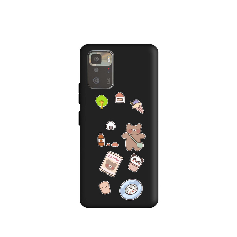 کاور طرح خرس شکلاتی کد m2969 مناسب برای گوشی موبایل شیائومی Redmi Note 10 Pro 5G / Poco X3 GT