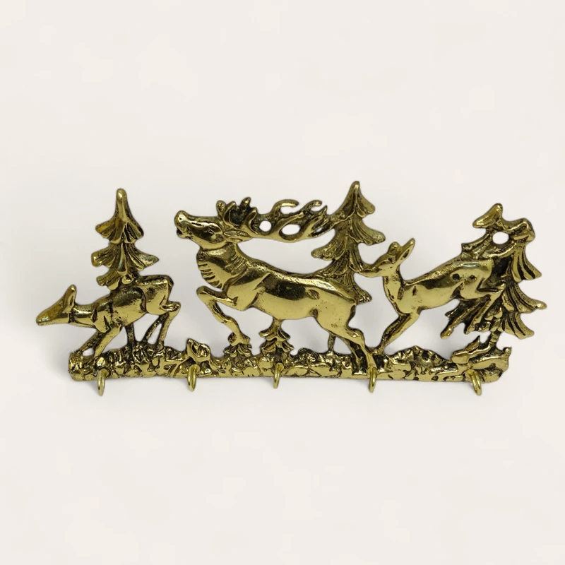 عکس شماره 5 : جا کلیدی برنزی مدل گله گوزن ها کد 083