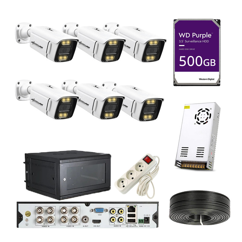 سیستم امنیتی مدل PACK AHD 6 STAR LIGTH - AXESSLINK