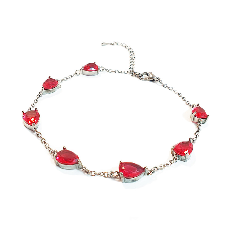 پابند زنانه مدل جواهری نگین اشکی r1003