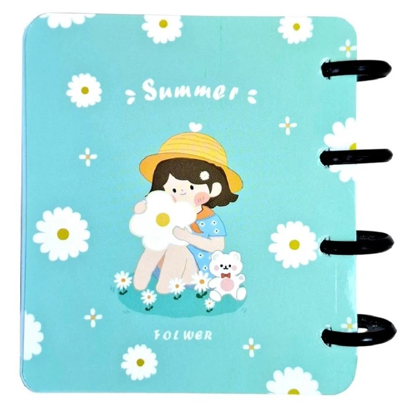 دفتر یادداشت 85 برگ مدل دکمه ای طرح summer flower