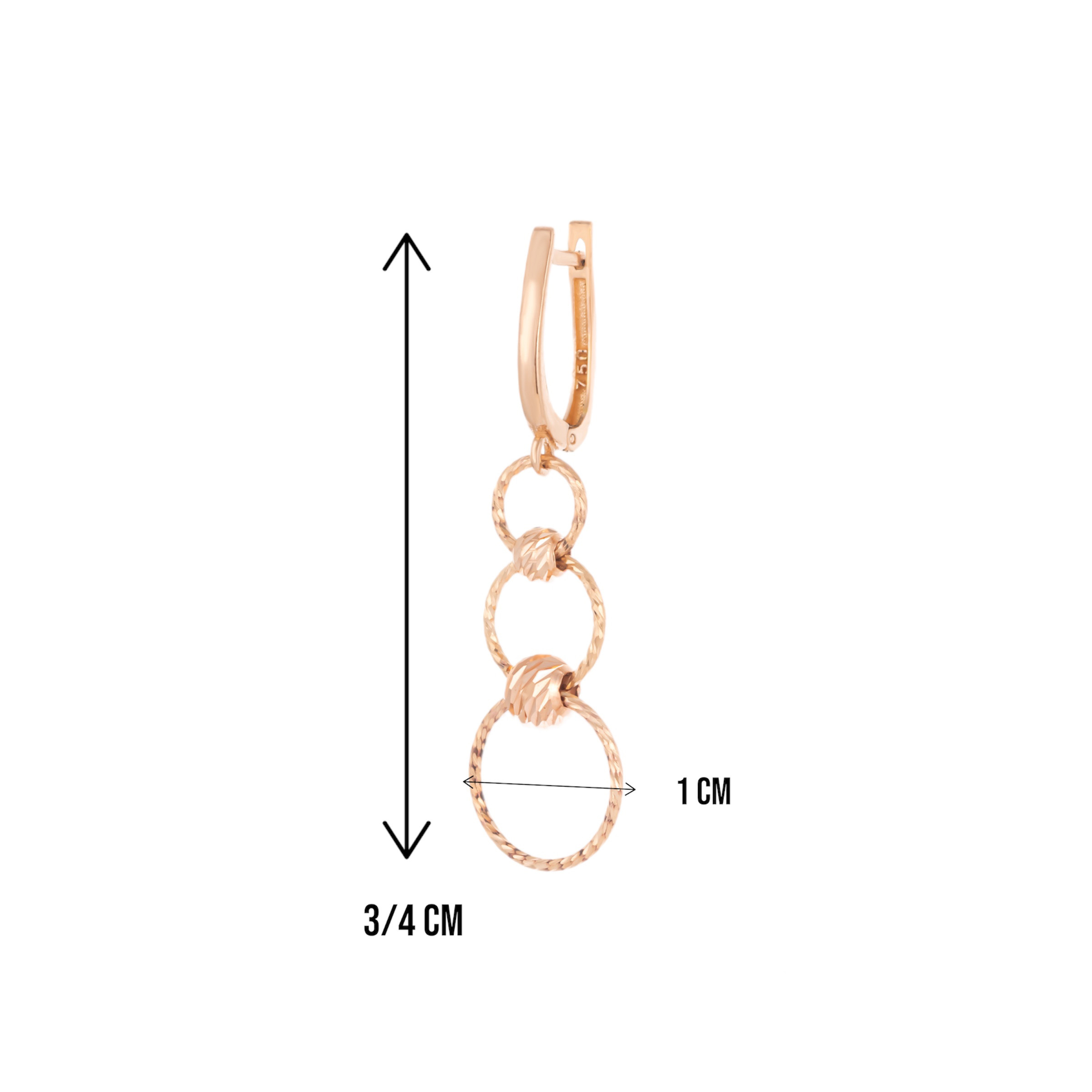 نیم ست طلا 18 عیار زنانه مدل DNCC36-26d