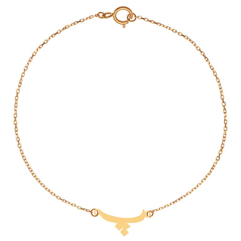 پابند طلا 18 عیار زنانه کرابو طرح پ مدل Kr2098