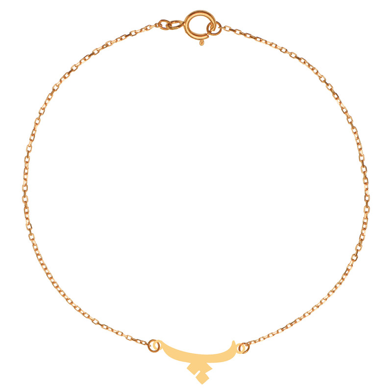 پابند طلا 18 عیار زنانه کرابو طرح پ مدل Kr2098