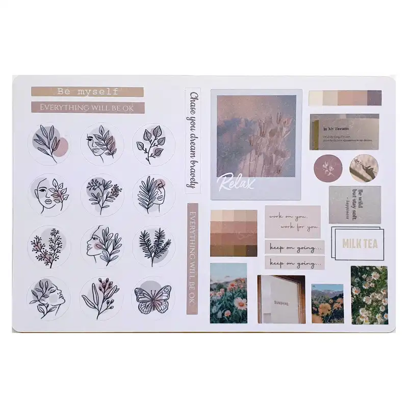 برچسب کاترینکا طرح برش خورده بولت ژورنال و اسکرپ بوک مدل A5 Relax stickers