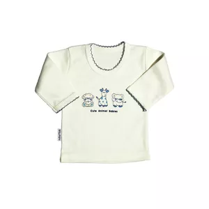 تی شرت آستین بلند نوزادی آدمک مدل فیل و زرافه کد 74410