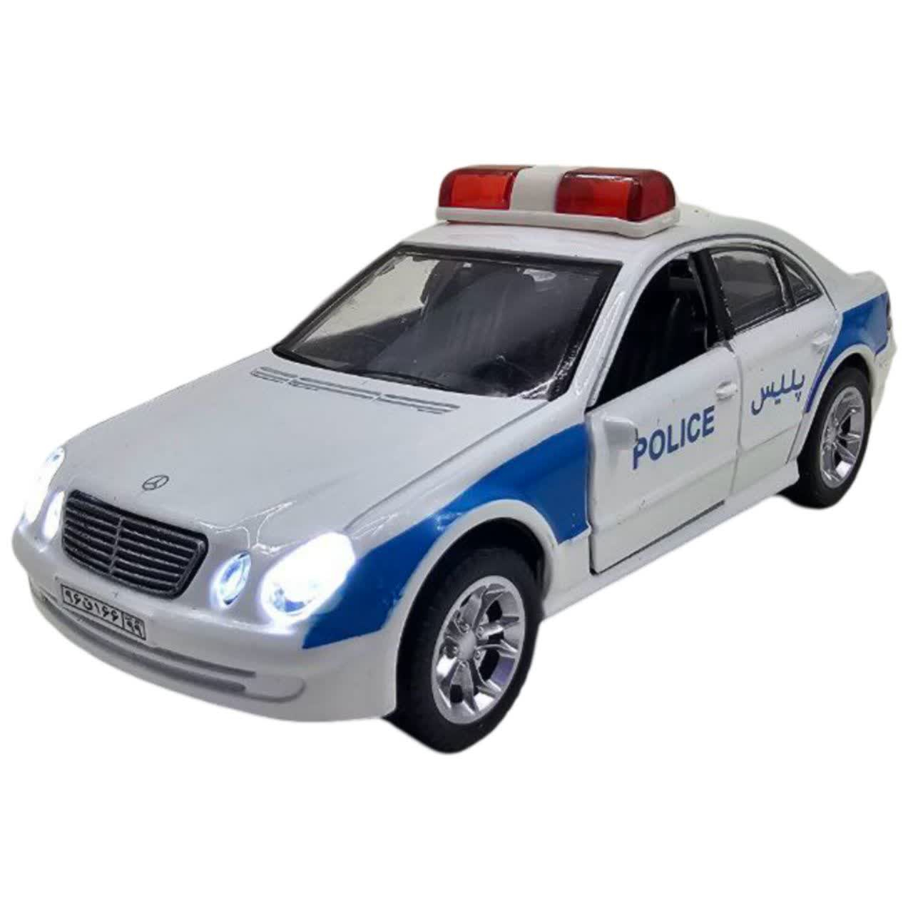 ماشین بازی ناب سل مدل مرسدس بنز الگانس پلیس فلزی موزیکال