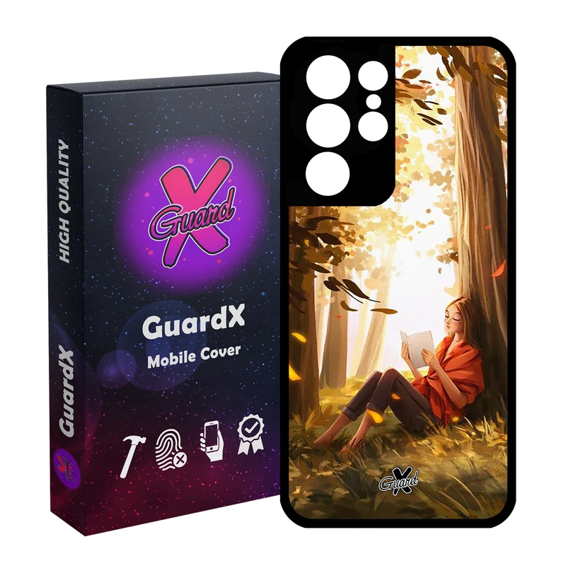 کاور گارد ایکس طرح دختر مدل Glass10276 مناسب برای گوشی موبایل سامسونگ Galaxy S21 Ultra