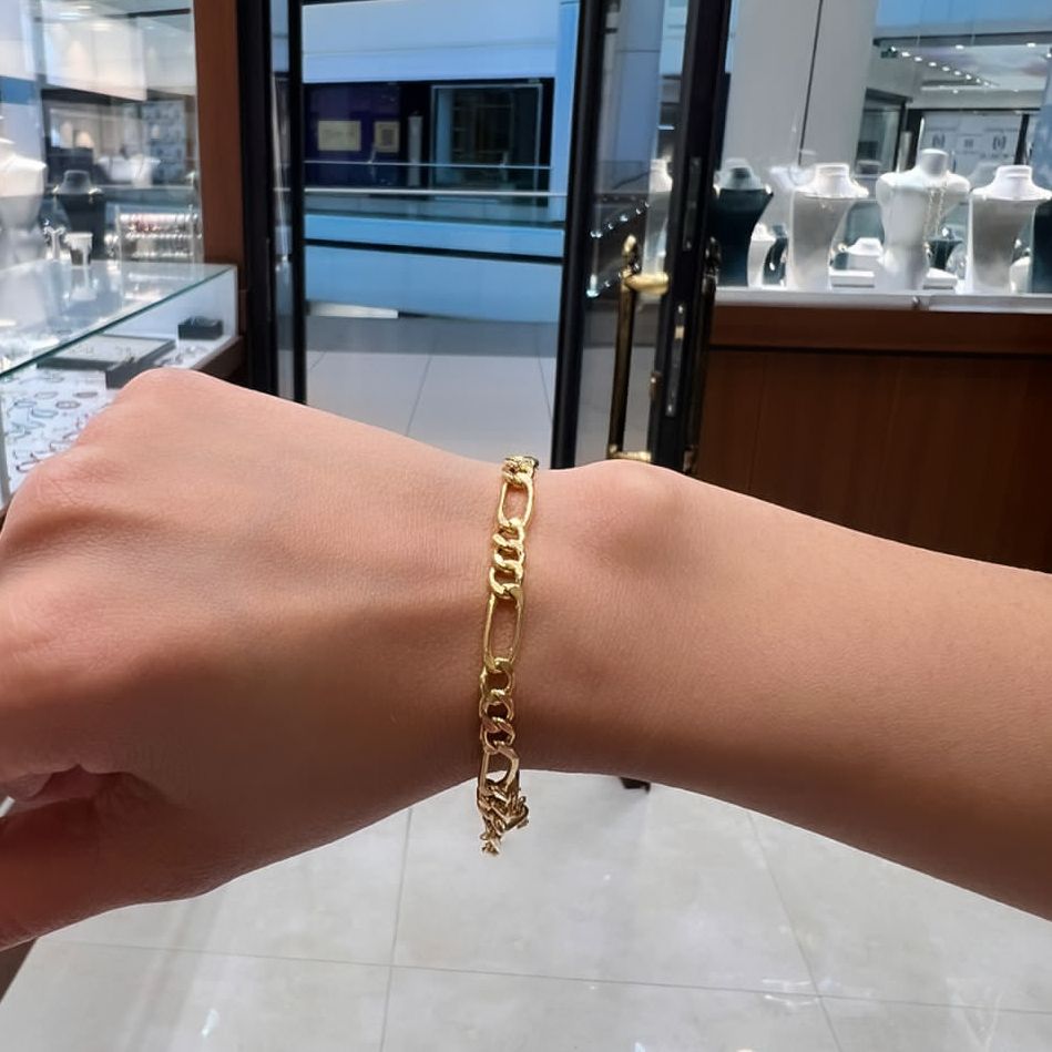 دستبند طلا 18 عیار زنانه مدل F6 -  - 3