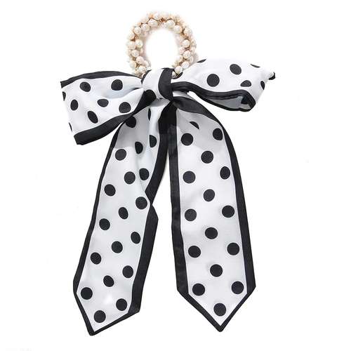 کش مو زنانه مدل مرواریدی دنباله دار ساده