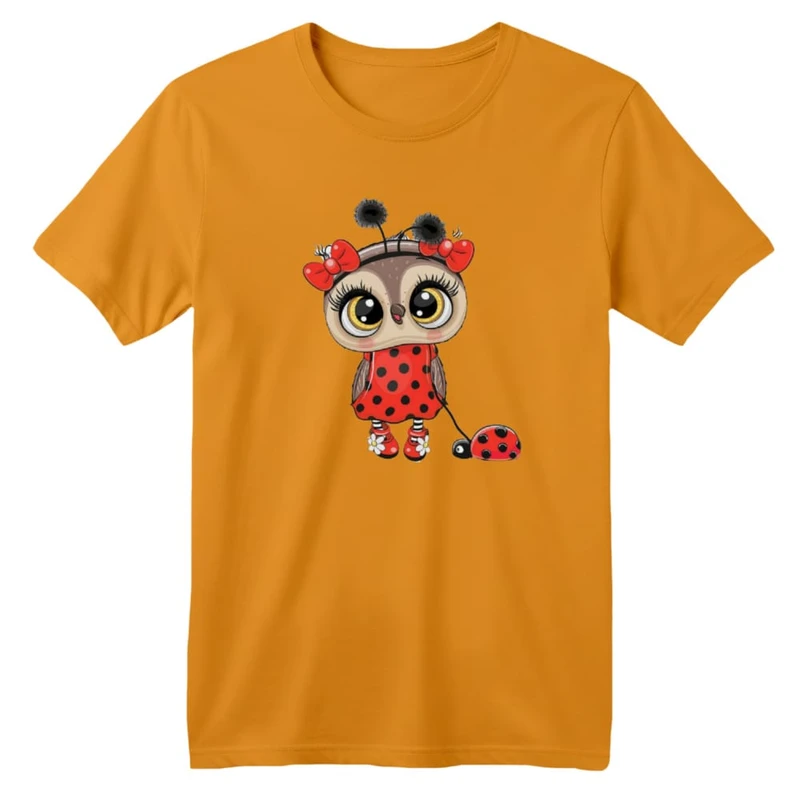 تی شرت آستین کوتاه بچگانه مدل جغد کد ۱