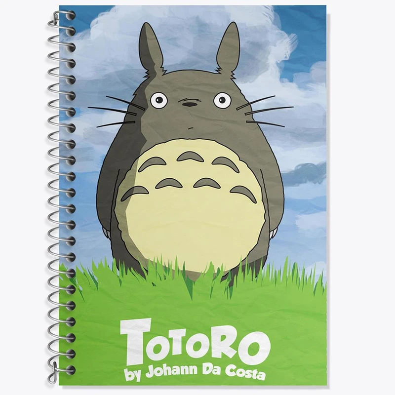 دفتر زبان 50 برگ خندالو مدل سه خط طرح انیمه توتورو Totoro کد 4541