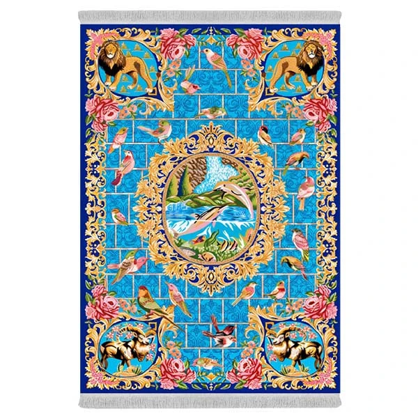 فرش پارچه‌ای دفه مدل فرشینه هازان مخمل کد 070