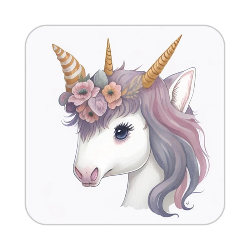 زیر لیوانی کاکتی طرح اسب تک شاخ و یونیکورن مدل mp32777