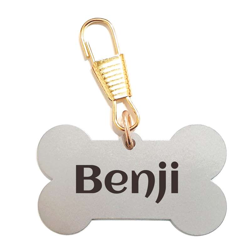 پلاک شناسایی حیوانات مدل استخوان طرح Benji