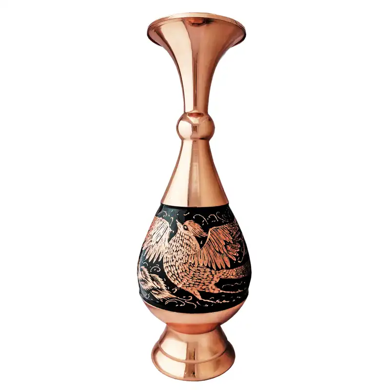 گلدان مسی مدل الماس تراش کد 25