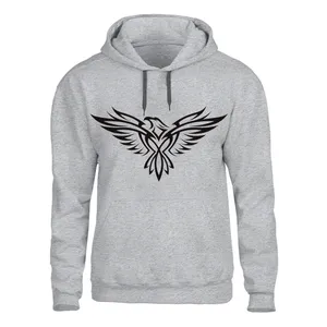 هودی مردانه مدل طراحی عقاب کد44 Zرنگ طوسی