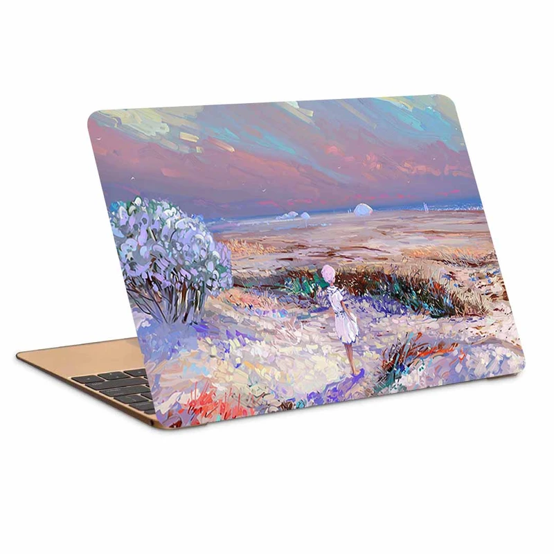 استیکر لپ تاپ طرح girl loneliness art کد N-263 مناسب برای لپ تاپ 15.6 اینچ