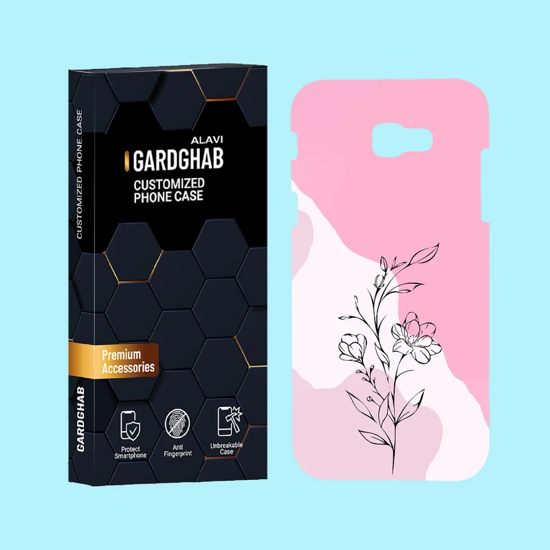 کاور گارد قاب علوی مدل گل مناسب برای گوشی موبایل سامسونگ Galaxy A720 / A7 2017