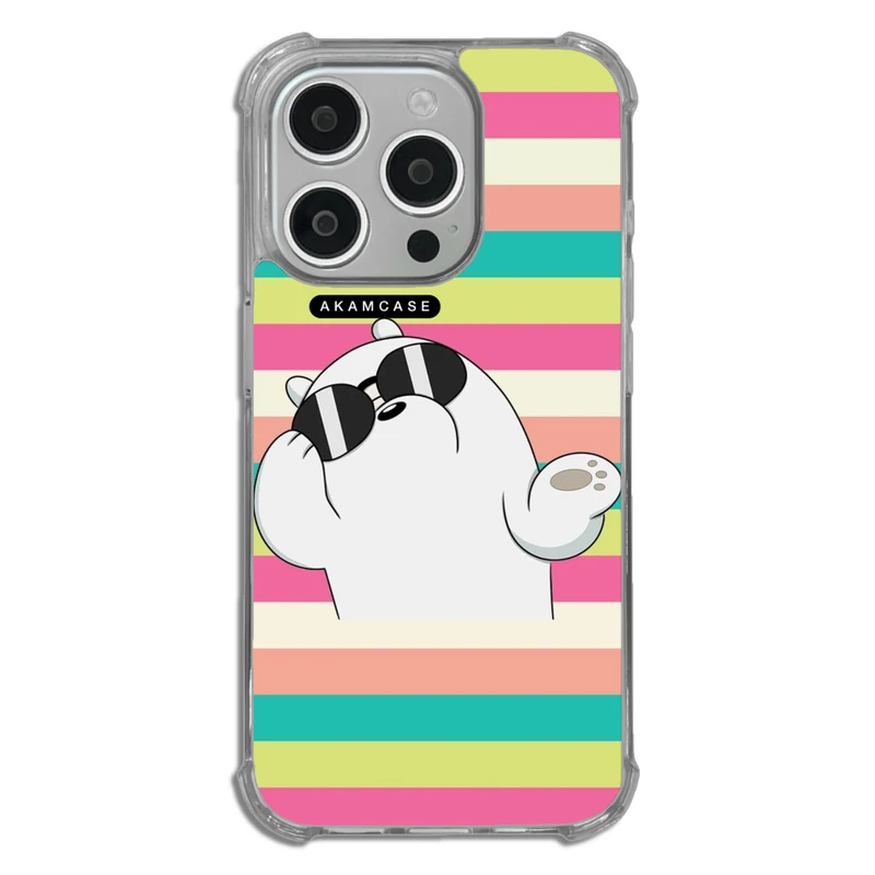 کاور آکام مدل AMCWTA15PRO-BARE BEAR11 مناسب برای گوشی موبایل اپل iPhone 15 Pro