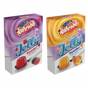 پودر ژله تمشک و زردآلو کهربا - 100 گرم مجموعه 2 عددی