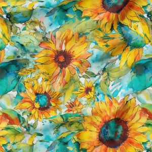 نقد و بررسی پارچه ملحفه پارچه باما مدل مخمل طرح گل آفتابگردان کد 5012229 توسط خریداران