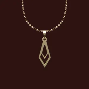 گردنبند طلا 18 عیار زنانه مدوپد مدل هندسی کد X2-1-1207