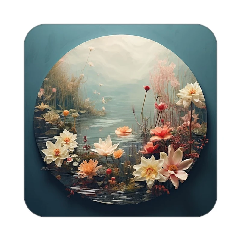 زیر لیوانی کاکتی طرح گل مدل mp16250