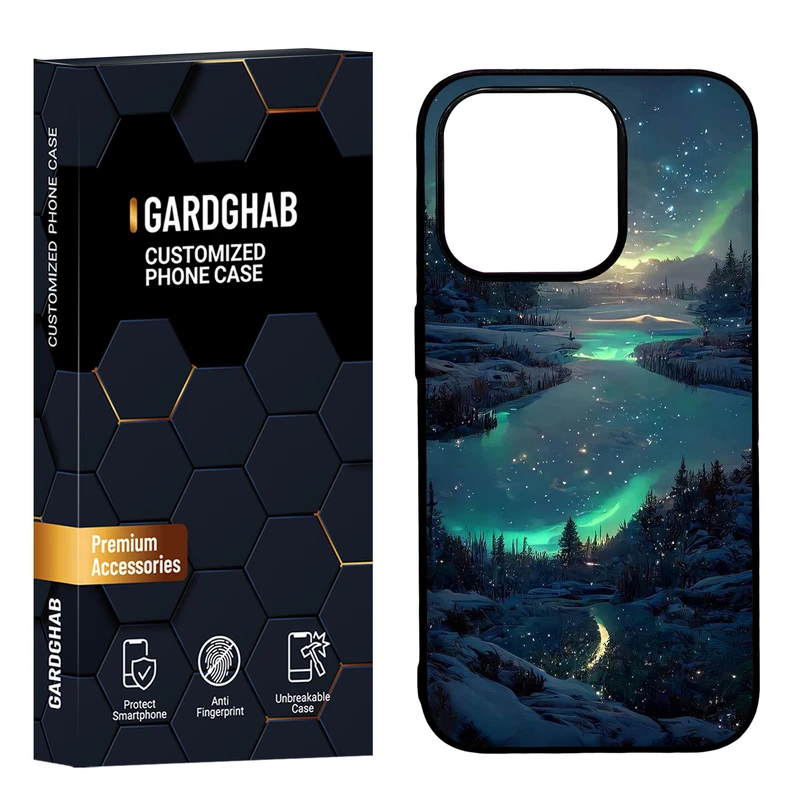 کاور گارد قاب مدل پشت گلس طبیعت مناسب برای گوشی موبایل اپل iPhone 15 Pro