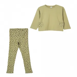 ست تیشرت و شلوار دخترانه جی بی جو مدل خال دار کد 3038