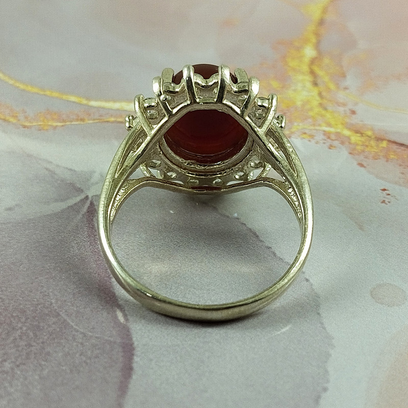 انگشتر نقره زنانه سلین کالا مدل عقیق یمنی کد 61 انگشتر نقره زنانه سلین کالا مدل عقیق یمنی کد 61