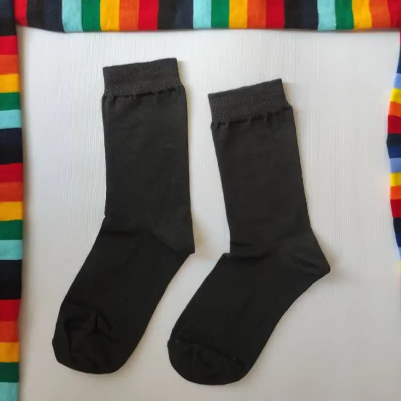 جوراب زنانه کیاکت مدل ساقدار ساده رنگ مشکی