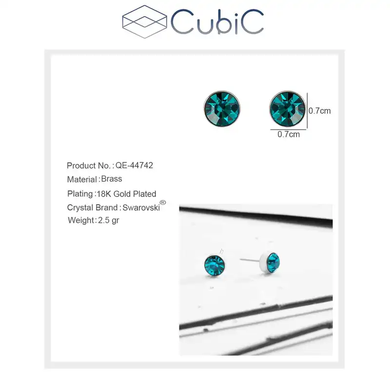 گوشواره زنانه کوبیک مدل QE-44742