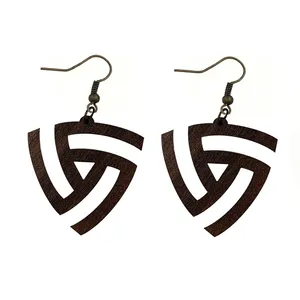 گوشواره زنانه مدل چوبی کد 06