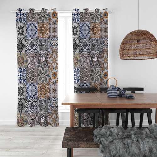 پرده مدل هازان چاپی طرح سنتی سایز 280x140 سانتی متر