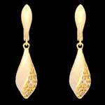 گوشواره طلا 18 عیار زنانه طلای مستجابی مدل مخروطی کد 4021