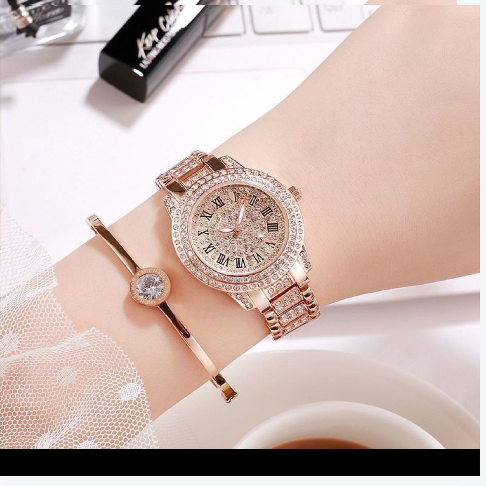 ساعت مچی عقربه ای زنانه مدل A-12 کد 009 - - 3