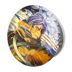 آینه جیبی خندالو طرح هیجیکاتا انیمه کامویی طلایی Golden Kamuy مدل تاشو کد 23749 